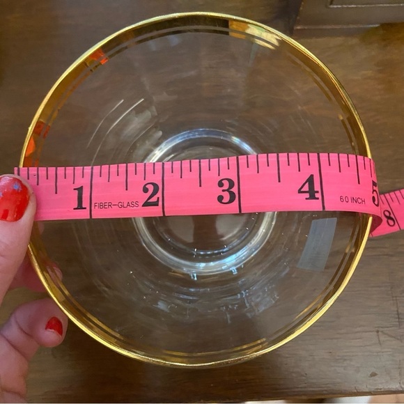 BNWOT Vintage Mikasa Jonestown‎ gold  rimmed crystal glass bowl - Picture 10 of 11